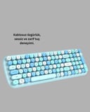 Kablosuz Klavye Mouse Seti mavi