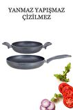 Granit Tava 24 Cm & Çift Kulp Omlet 20 Cm 2'Li Set