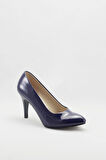 Lacivert Kadın Klasik Topuklu Ayakkabı Kadın Topuklu Abiye Ayakkabı Şık Gece Ayakkabısı
