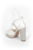 Sedef Cilt Taşlı Kadın Abiye Ayakkabı Kadın Topuklu Şık Gece Ayakkabısı Zarif Tasarım