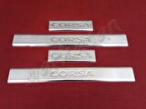 DB Chrome Opel Corsa D Krom Kapı Eşiği 2006-2015 4 Parça P.Çelik