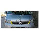 DB Chrome VW T5 Transporter Ön Panjur Nikelajı 2003-2010 8 Parça P.Çelik