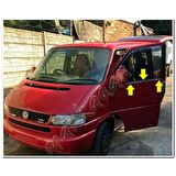 DB Chrome VW T4 Caravelle Cam Çıtası Nikelajı 1995-2003 2 Parça P.Çelik