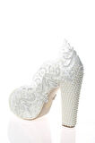 Kadın Beyaz Sedef Inci Taş Işlemeli Gelin Ayakkabı Kadın Topuklu Abiye Ayakkabı Şık Gece Ayakkabısı
