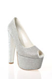 Kadın Gümüş Full Taş Yüksek Topuk Abiye Ayakkabı Kadın Topuklu Şık Gece Ayakkabısı
