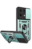 Xiaomi Redmi Note 13 4G Kılıf Pars Lens Yüzüklü Silikon - Yeşil