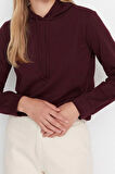 Tarz Regular Kapüşonlu Standart Kol Regular Basic İnce Örme Sweatshirt