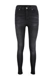 Stil Kadın Moda Denim Kot Pantolon Regular Dar Paça İncelten Etki Süper Yüksek Bel Skinny Jeans