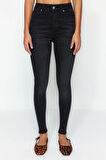 Stil Kadın Moda Denim Kot Pantolon Regular Dar Paça İncelten Etki Süper Yüksek Bel Skinny Jeans