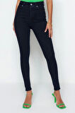 Stil Kadın Moda Denim Kot Pantolon Regular Dar Paça İncelten Etki Süper Yüksek Bel Skinny Jeans