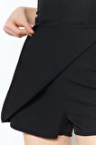 Kadın Moda Standart Kol Geniş Paça Straplez Kısa Straplez Renk Bloklu Mini Dokuma Şort Tulum