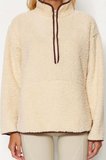 Tarz Regular Dik Yaka Düşük Kol Regular Peluş Örme Spor Sweatshirt