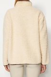 Tarz Regular Dik Yaka Düşük Kol Regular Peluş Örme Spor Sweatshirt