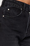 Stil Kadın Moda Denim Kot Pantolon Uzun Geniş Paça Gri Yüksek Bel Jeans