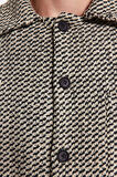Moda Erkek Dokulu Desen Günlük Unisex Regular Fit Diagonel Desenli Dokulu Kalın Kışlık Gömlek Ceket