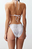 Moda Animal Atma Kap Üçgen Normal Bel Brief Hayvan Desenli Üçgen Bağlamalı Regular Bikini Takımı