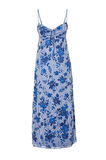 Moda Regular Casual Günlük Tül Örme Kalp Yaka Askılı Kol A-Line Maxi Boy Elbise