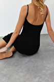 Moda Regular Casual Günlük Sandy Örme Dik Yaka Kolsuz Kol Basic Maxi Boy Elbise