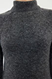 Moda Regular Casual Günlük Tek Plaka Triko Dik Yaka Uzun Kol Shift Mini Boy Elbise