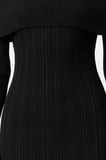 Moda Stil Regular Carmen Yaka Midi Boy Triko Basic Elbise