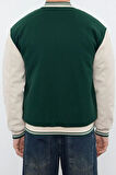 Tasarım Düz Astarlı Yaka Standart Regular Bomber Unisex Regular Fit Bomber Yaka Kolej Kışlık Mont