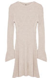 Moda Stil Regular Bisiklet Yaka Mini Boy Triko A-Line Formda Elbise