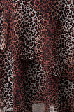 Moda Tesettür Regular Animal Desen Günlük Maxi Boy Animal Desenli Astarlı Dokuma Etek