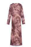 Moda Stil Slim Dik Yaka Maxi Boy Soyut Bodycone Büzgü Drape Örme Elbise