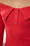Stil Kadın Fitted Vücuda Oturan Çıtçıtlı Yaka Detaylı Fitilli Esnek Bluz Regular Slim Kalıp