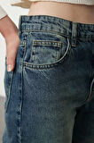 Stil Kadın Moda Denim Kot Pantolon Uzun Geniş Paça Mavi Soluk Vintage Yüksek Bel Jeans