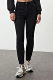 Stil Kadın Moda Denim Kot Pantolon Uzun Dar Paça Yüksek Bel Skinny Jeans