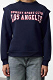 Tarz Regular Bisiklet Yaka Düşük Kol Regular Geniş Kalıp Kalın İçi Polarlı Örme Sweatshirt