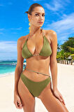 Tasarım Bikini Takımı Ergonomik Kesim Esnek Kumaş Hızlı Kuruyan Yaz Koleksiyonu Şık Detaylı