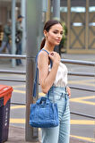 Kadın Denim Omuz Çantası Şık ve Fonksiyonel Günlük Tasarım Trend Tasarım Günlük Kullanım İçin