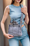 Kadın Denim Omuz Çantası Şık ve Fonksiyonel Günlük Tasarım Trend Tasarım Günlük Kullanım İçin