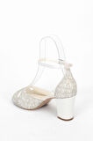 Sedef İnci Taşlı Kadın Topuklu Ayakkabı Abiye Ayakkabı Şık Gece Ayakkabısı Zarif Tasarım