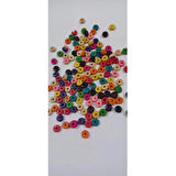 Renkli Yassı Ahşap Pul Boncuk 25 gr. 8mm