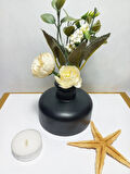 Şık Tasarım Siyah Minimal Vazo, Masa ve Sehpa Üzeri, Dekoratif Aksesuar 