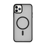 iPhone 11 Pro Max "Cam Hediyeli" Tam Korumalı Yanları Renkli Silikon Kılıf Magsafe Şarj Destekli