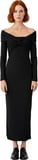 Kadın Fashion Forward Düz Desen Uzun Kollu Bodycon Örme Midi Elbise Özel Günlerin Vazgeçilmezi