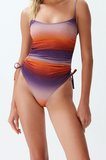 Yüzme Kıyafeti Straplez Tasarım Mayo Swimsuit Şık Detaylı Özel Banyo