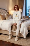Kadın Kış Temalı Nakışlı Lounge Pijama Takımı Fonksiyonel Dayanıklı Kaliteli Konforlu Spor
