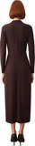 Kadın Uzun Kollu Bodycon Kesim Örme Sandy Maxi Elbise Dik Yaka Detaylı Zarif Ve Rahat Stil