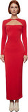 Fashion Forward Kadın Bodycon Maxi Elbise Uzun Kollu Bisiklet Yaka Şık Özel Gün Tasarımı Kaliteli