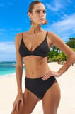 Tasarım Bikini Takımı Esnek Kumaş Özel Şık Detaylı Ergonomik Kesim Plaj Ve Havuz İçin
