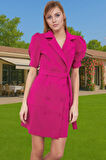 Kadın Kısa Kollu Mini Ceket Elbise Kuşaklı Finike Dokuma Rahat Mükemmel Uyum Dayanıklı Malzeme