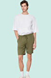 Erkek Casual Şort Pamuk Lastikli Bel Boru Paça Yazlık Günlük Kullanım Yaz Aylarının Vazgeçilmezi