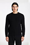 Erkek Regular Fit Bisiklet Yaka Saç Örgü Detaylı Triko Kazak Soğuk Günler İçin Rahatlık Sunar