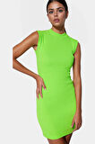 Örme Bodycon Mini Elbise Bisiklet Yaka Rahat Günlük Stil Kullanım Zarifane Tasarım