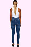 Kadın Denim Skinny Jean Yüksek Bel Regular Boy Tüm Sezonlar Günlük Kullanım Modern Tasarım
